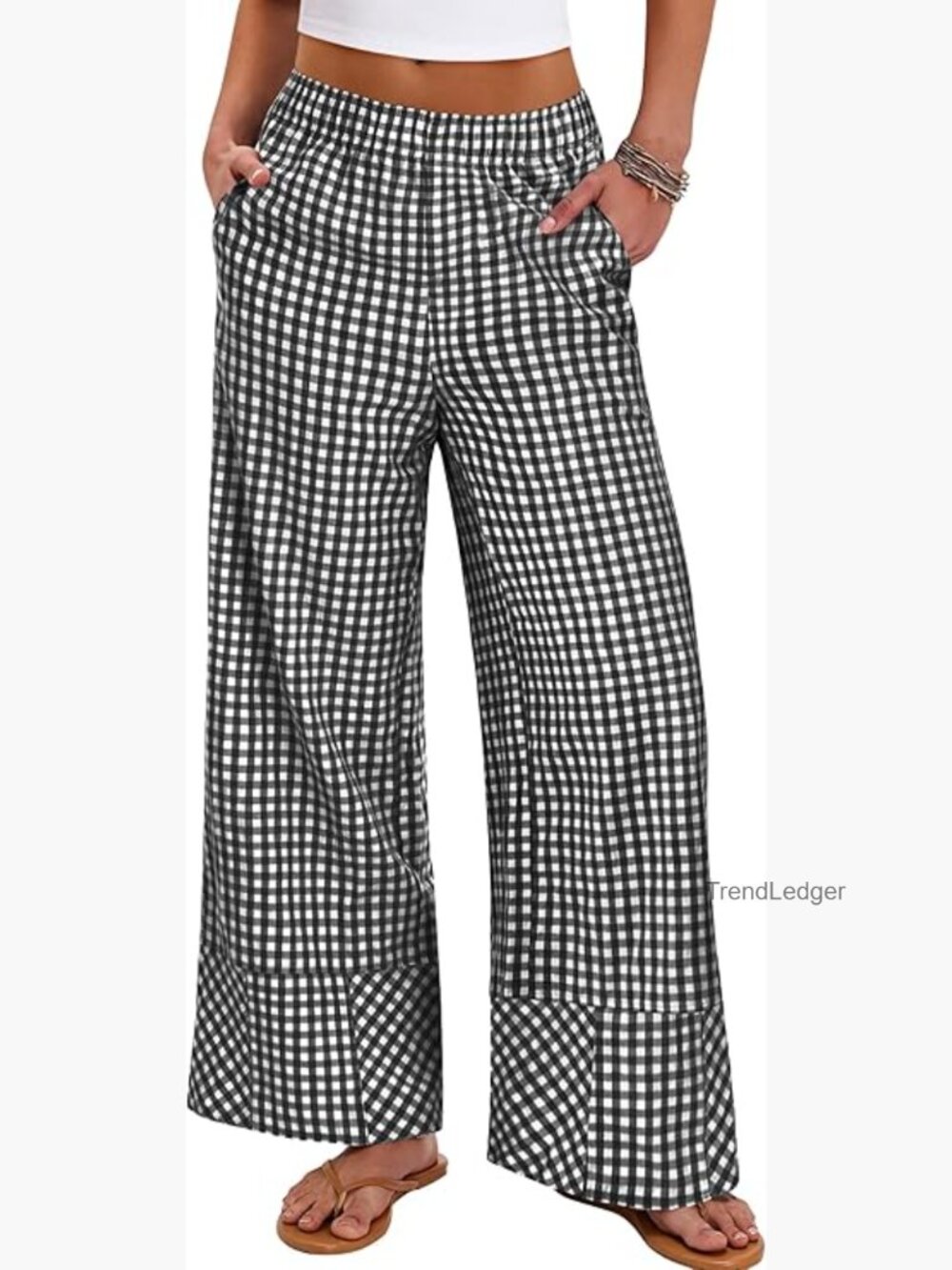 Wide Leg Palazzo Pajama Lounge Pants with Pockets Soft Rayon